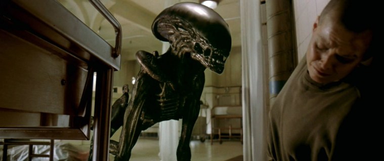No longer solely confined to puppetry or a man in a suit, this time the Alien is occasionally created with early CGI. It looks ropey as fuck though, especially when you watch it on Blu-ray