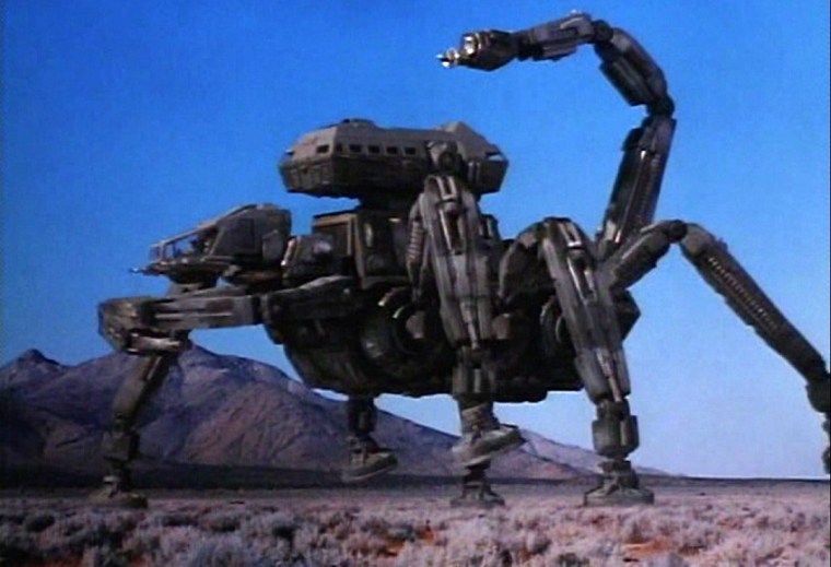 "Fuck, I just remembered, this ISN'T the beach that doesn't have the big robot scorpion in it. Let's go there instead"